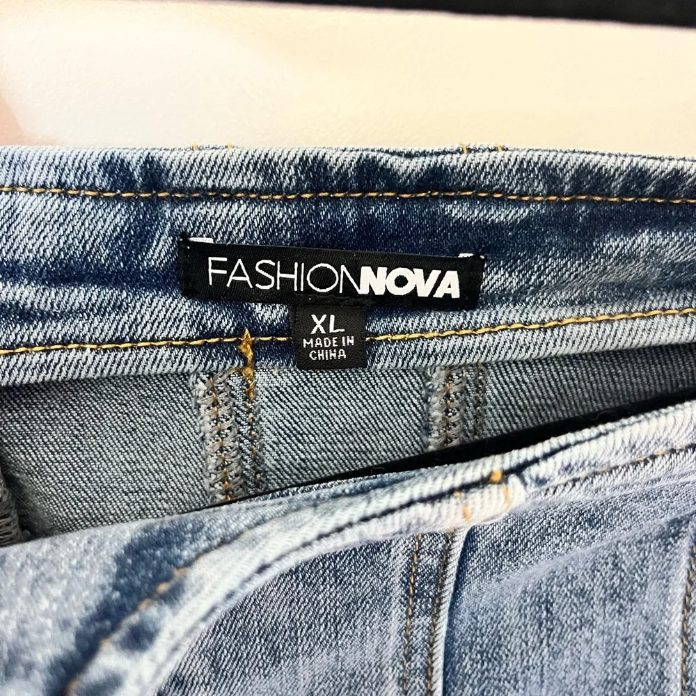 Fashion Nova Blue Strapless Denim Dress - Picture 4 of 6